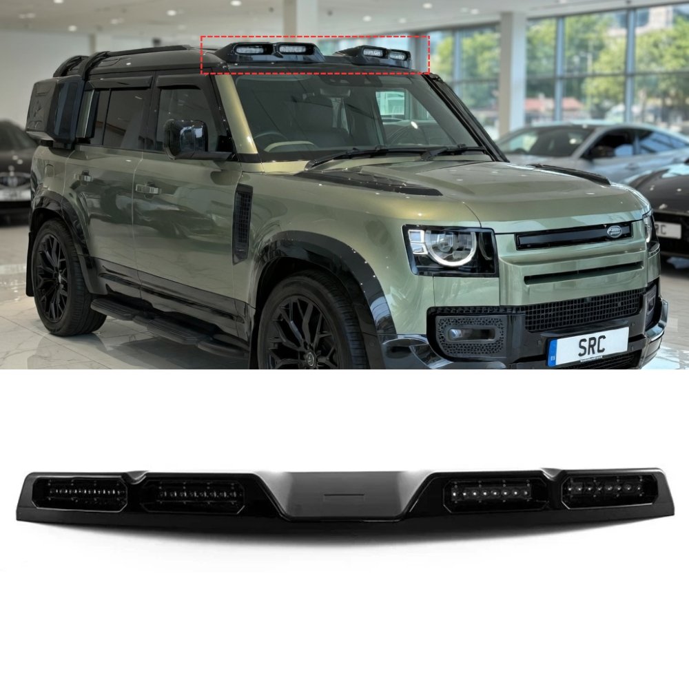 Land Rover Defender L663 Roof LED Light Bar Kit Gloss Black 90 110 130 2020+