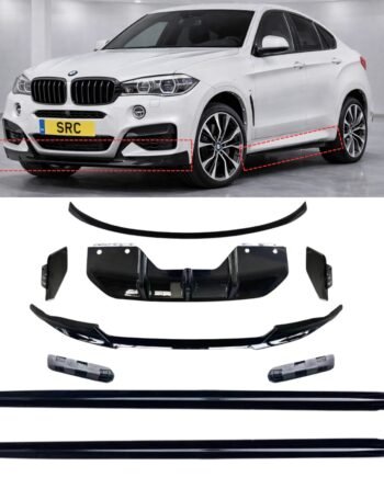 BMW X6 F16 M Sport M Performance Style Aero Body Kit Gloss Black 2014–2019