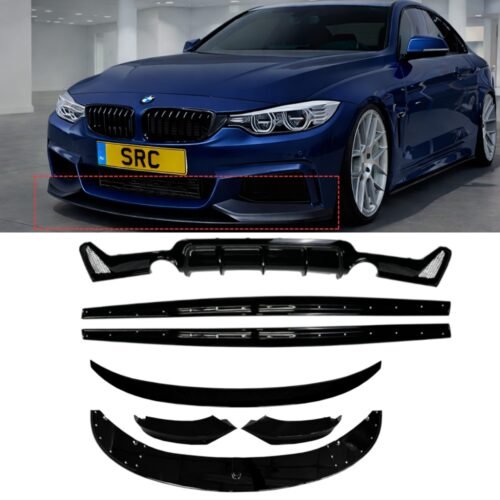 BMW 4 Series F32 M Sport M Performance Body Kit Splitter Diffuser Spoiler Skirts Gloss Black 2013–2020 (Dual Exhaust)