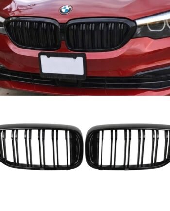 BMW 5 Series G30 G31 Pre-LCI Double Slat Front Kidney Grille Gloss Black 2017–2020