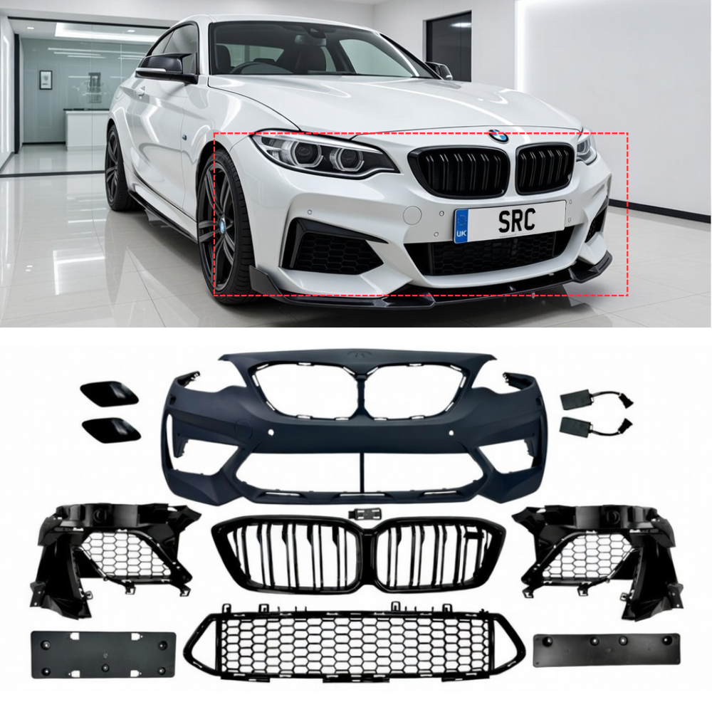 BMW 2 Series F22 F23 M2 Competition Style Front Bumper Body Kit 2014–2021