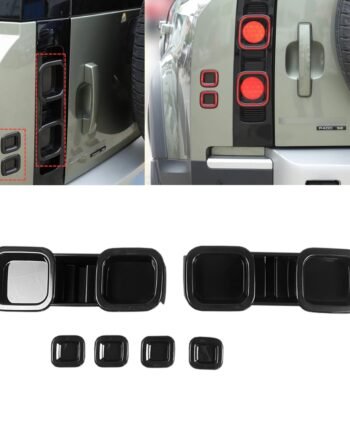 Land Rover Defender L663 Smoked Rear Tail Light Cover Set Black 2020+