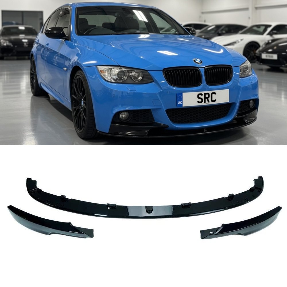 BMW 3 Series E90 E90 LCI M Performance Front Splitter Gloss Black 2005–2011