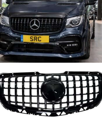 Mercedes Sprinter W906 Facelift Panamericana GT Style Front Grille Gloss Black 2014–2018