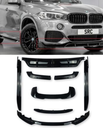 BMW X5 F15 M Sport G05 Style Body Kit Splitter Diffuser Side Skirts Gloss Black 2014–2018