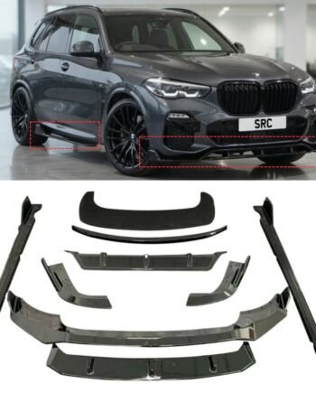 BMW X5 G05 M Sport Full Aero Body Kit Splitter Diffuser Side Skirts Gloss Black 2018–2022