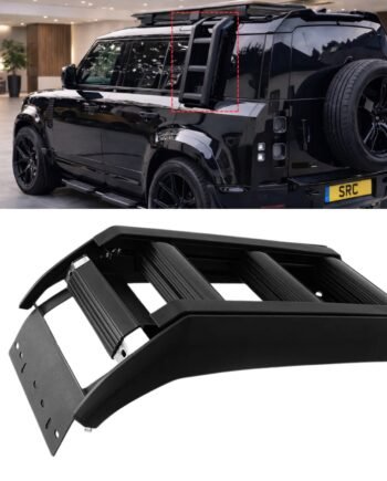Land Rover Defender L663 Telescopic Folding Side Ladder Black 90 110 2020+