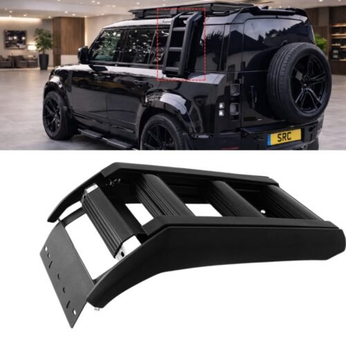Land Rover Defender L663 Telescopic Folding Side Ladder Black 90 110 2020+