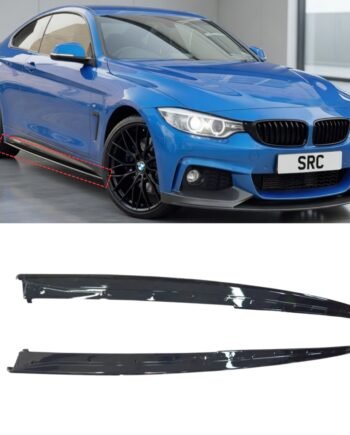 BMW 4 Series F32 F33 F36 M Performance Side Skirt Extensions Gloss Black 2013–2020