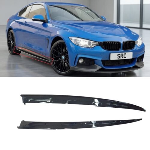 BMW 4 Series F32 F33 F36 M Performance Side Skirt Extensions Gloss Black 2013–2020