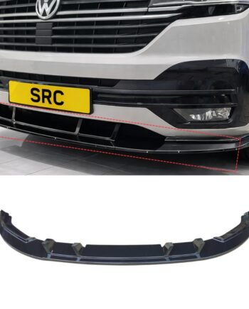 VW Transporter T6.1 Front Lower Lip Splitter 3 Piece Gloss Black 2019+