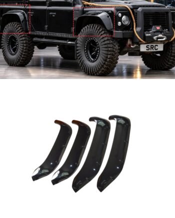 Land Rover Defender 90 110 130 Wide Wheel Arch Extensions Gloss Black