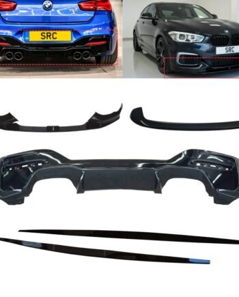 BMW 1 Series F20 F21 LCI M Sport Body Kit Splitter Quad Diffuser Skirts Spoiler Gloss Black 2015–2019