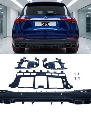 Mercedes GLE V167 GLE63 AMG Style Rear Diffuser Matte Black with Black Tips 2019+
