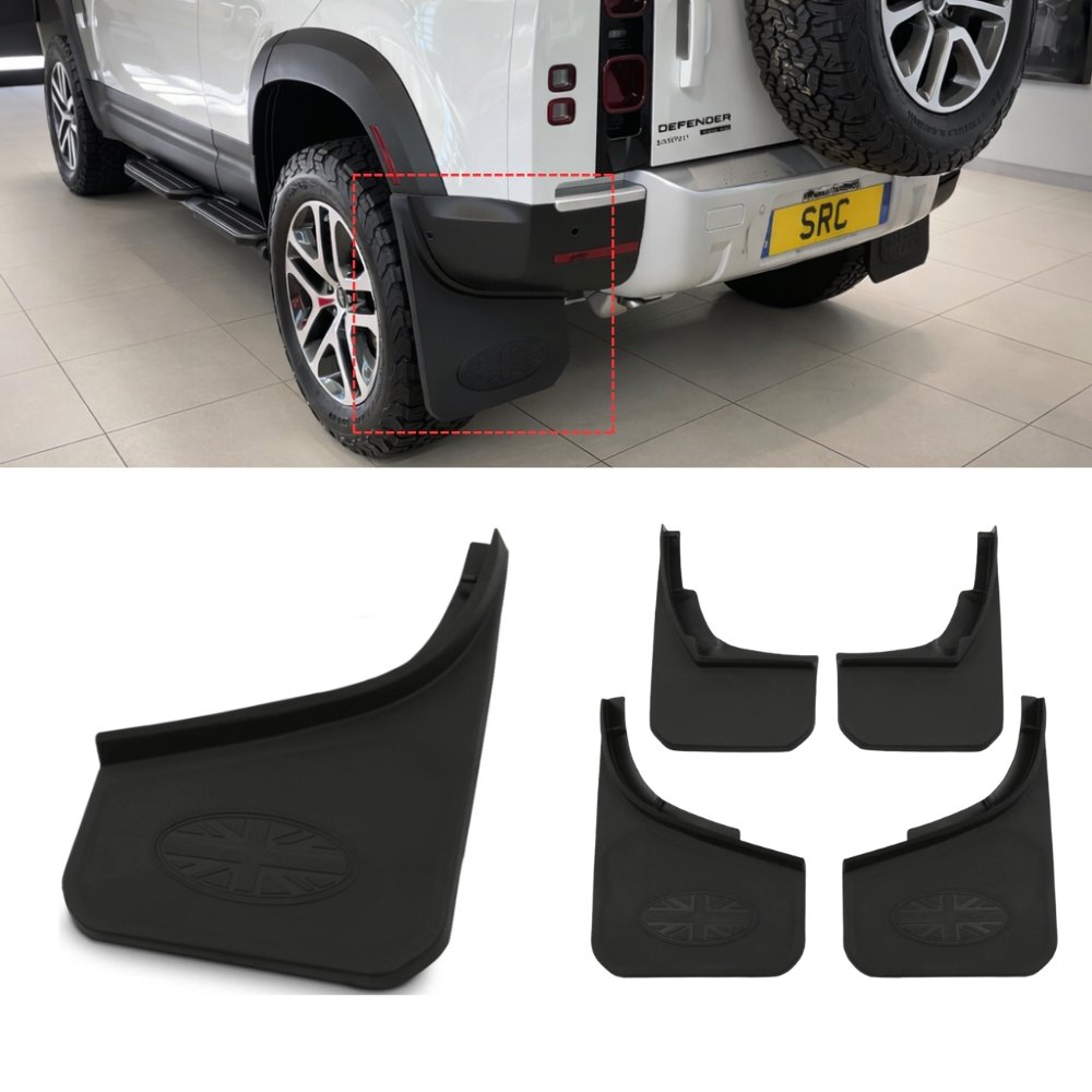 Land Rover Defender 110 L663 Mud Flaps Front & Rear Matte Black 2020+