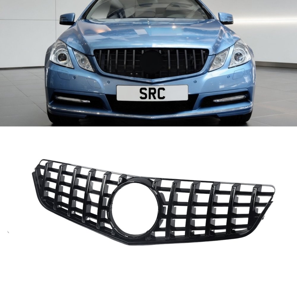 Mercedes E Class C207 A207 GT Style Front Grille Gloss Black 2009–2013