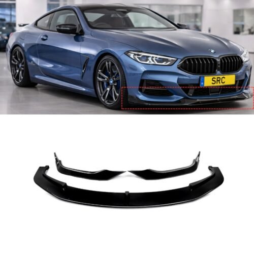 BMW 8 Series G14 G15 G16 M Sport Front Splitter Lip Spoiler Gloss Black 2018+
