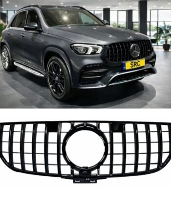Mercedes GLE W166 Panamericana GT Front Grille Gloss Black with Camera Slot 2015–2019
