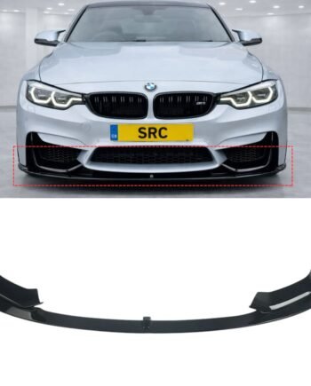 BMW M3 M4 F80 F82 F83 MP Style Front Splitter Lip Spoiler Gloss Black 2014–2018