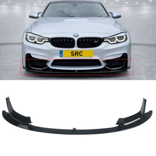 BMW M3 M4 F80 F82 F83 MP Style Front Splitter Lip Spoiler Gloss Black 2014–2018