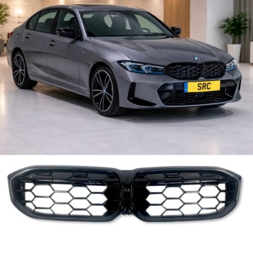 BMW 3 Series G20 G21 LCI Diamond Style Front Kidney Grille Gloss Black 2022–2024