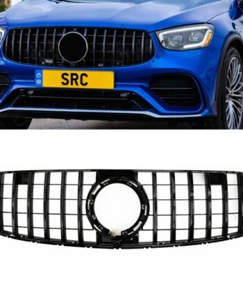 Mercedes GLC X253 C253 Panamericana GT Style Front Grille Gloss Black 2019–2023