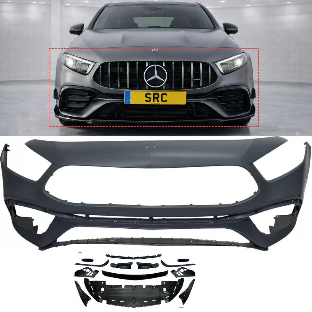 Mercedes A Class W177 A45 AMG Style Front Bumper Body Kit Primed 2018–2023