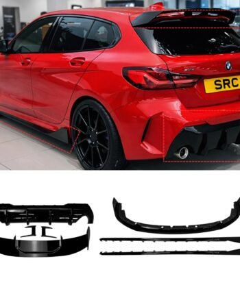 BMW 1 Series F40 M Sport Aero Body Kit Splitter Diffuser Spoiler Skirts Gloss Black