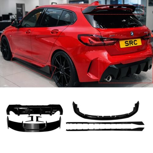 BMW 1 Series F40 M Sport Aero Body Kit Splitter Diffuser Spoiler Skirts Gloss Black