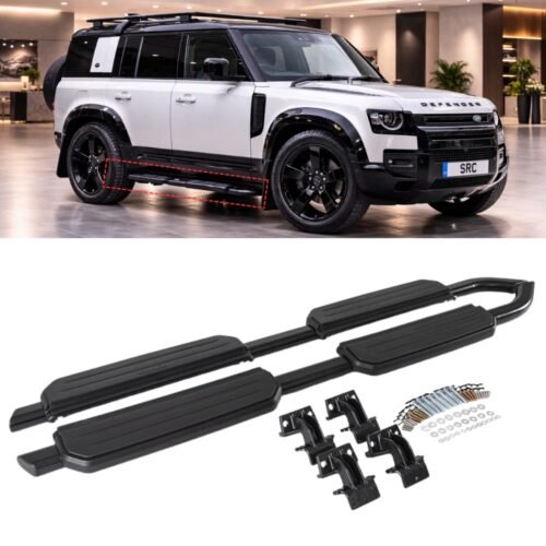 Land Rover Defender 110 L663 OEM Style Running Boards Side Steps Black 2020+