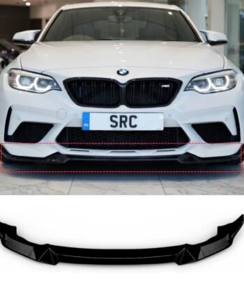 BMW 2 Series F87 M2 CS Style Front Lip Splitter Gloss Black 2015–2022