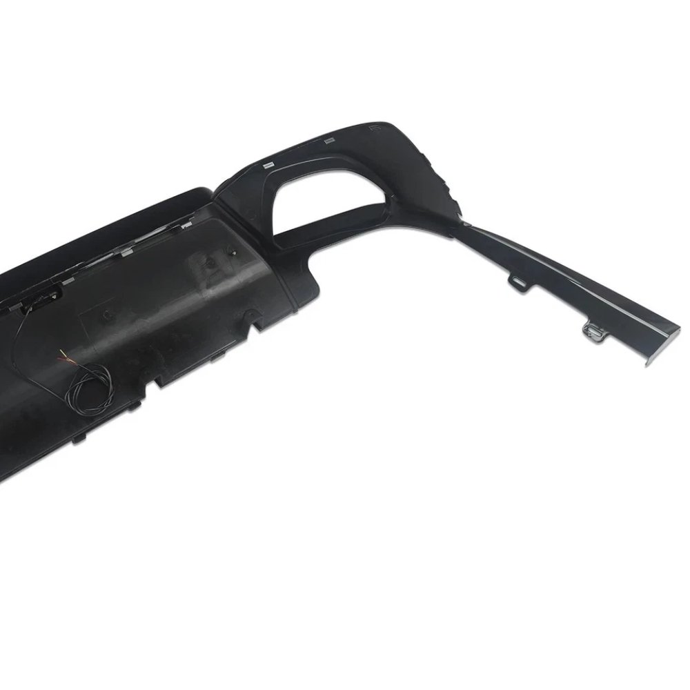 BMW 3 Series G20 M Sport Rear Diffuser Gloss Black with Twin Exhaust Tips & LED 2018–2023 - Image 3