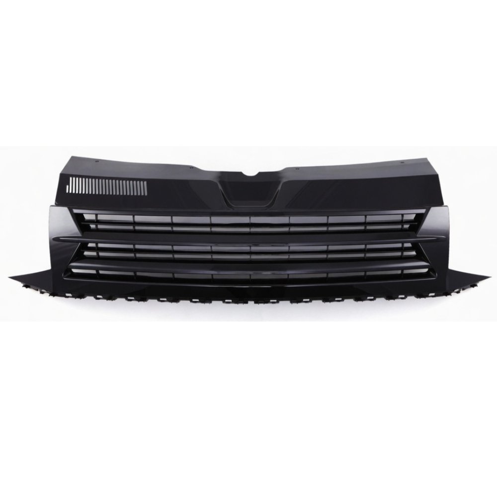 VW T6 Transporter Caravelle Badgeless Front Grille Gloss Black 2015–2019