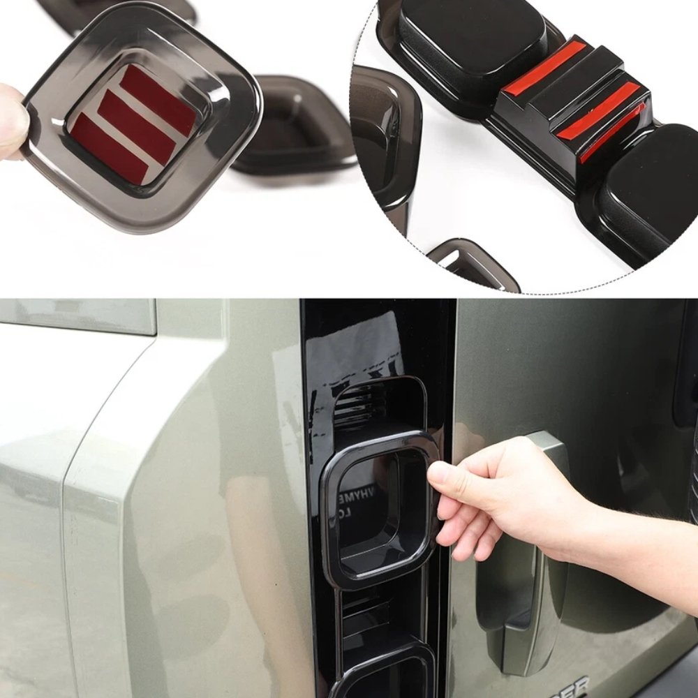 Land Rover Defender L663 Smoked Rear Tail Light Cover Set Black 2020+
