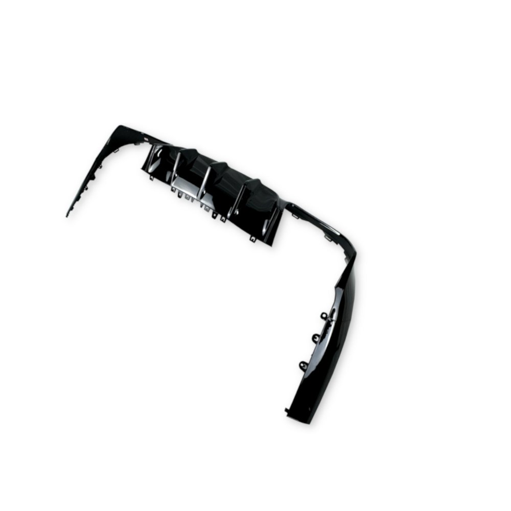 Mercedes E Class C238 A238 E63 AMG Style Rear Diffuser Gloss Black with Black Tips 2017+ - Image 2