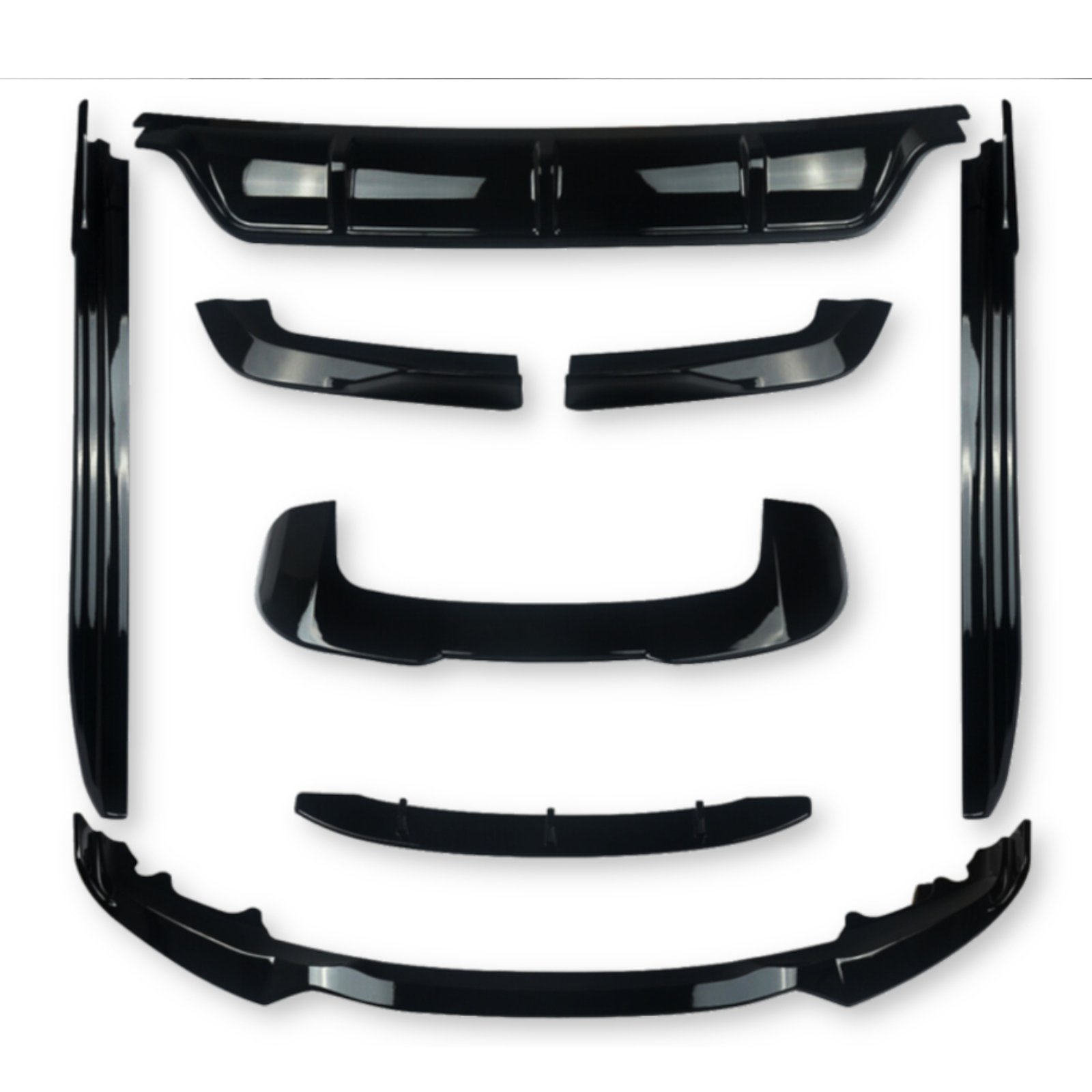 BMW X5 F15 M Sport G05 Style Body Kit Splitter Diffuser Side Skirts Gloss Black 2014–2018 - Image 2