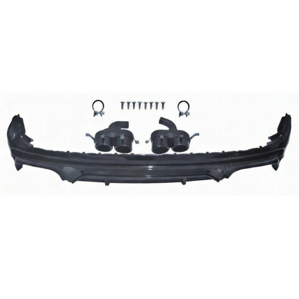 Audi Q5 FY SQ5 Style Rear Diffuser Gloss Black with Black Quad Tailpipes 2018–2020