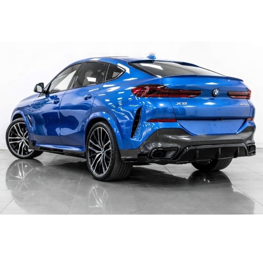 BMW X6 G06 M Sport Aero Body Kit Front Splitter Side Skirts Rear Diffuser Gloss Black 2019+
