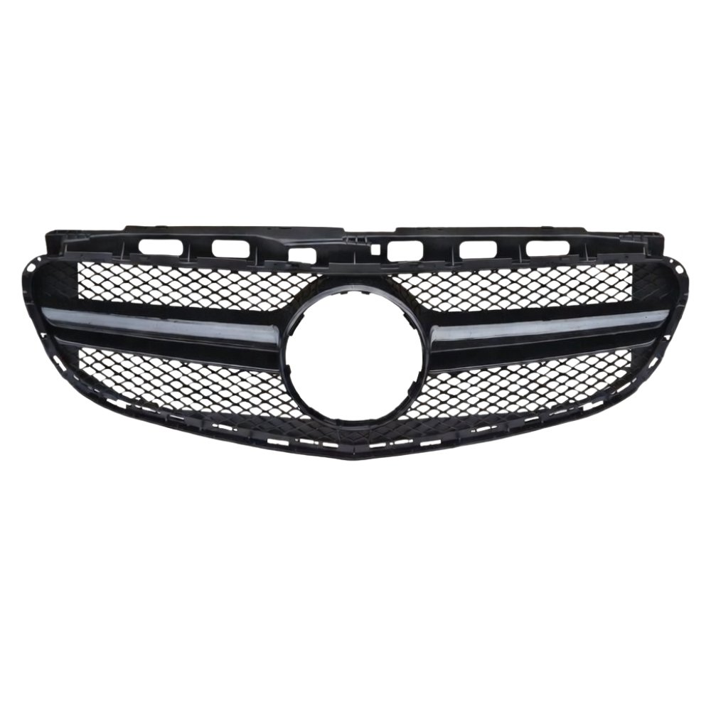 Mercedes E Class W212 Facelift E63 AMG Style Front Grille Gloss Black 2014–2016