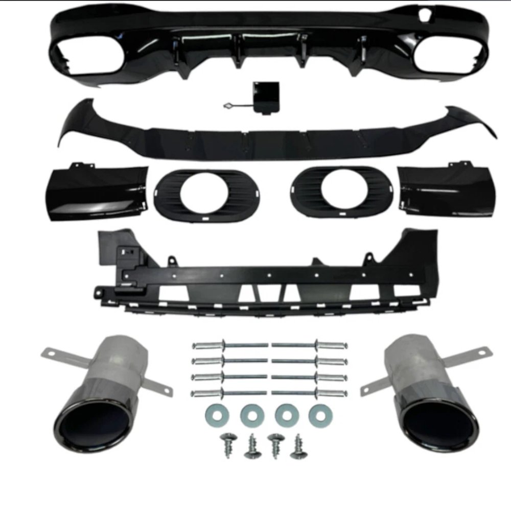 Mercedes CLA C118 CLA35 AMG Style Rear Diffuser Gloss Black 2019–2023 AMG Line