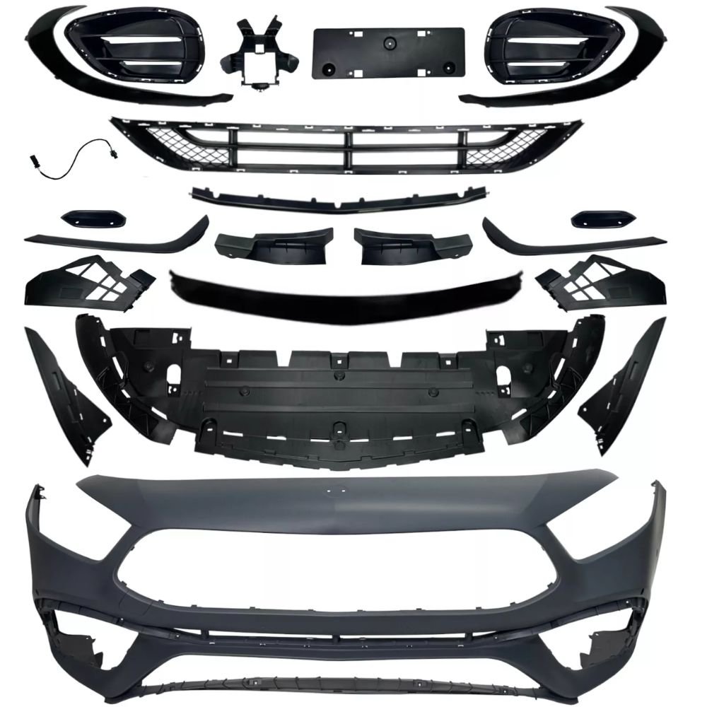 Mercedes A Class W177 A45 AMG Style Front Bumper Body Kit Primed 2018–2023