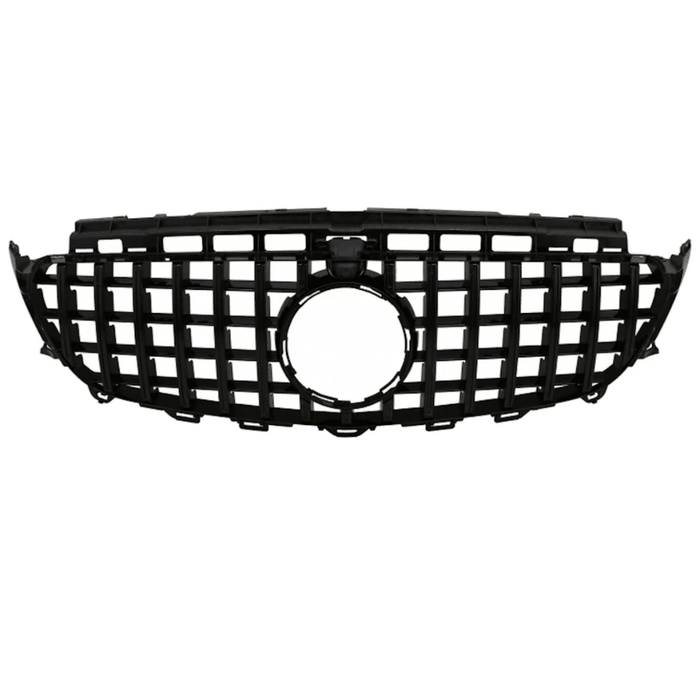 Mercedes E Class W213 C238 Panamericana GT Style Front Grille Gloss Black 2016–2019