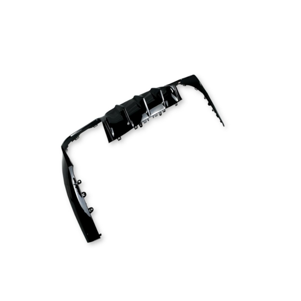 Mercedes E Class C238 A238 E63 AMG Style Rear Diffuser Gloss Black with Black Tips 2017+ - Image 3
