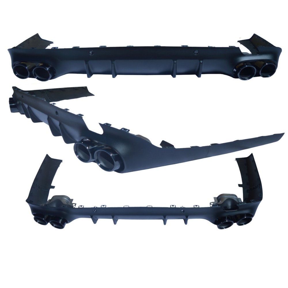 Mercedes CLS C257 CLS53 AMG Style Rear Diffuser with Black Quad Tips 2018–2023