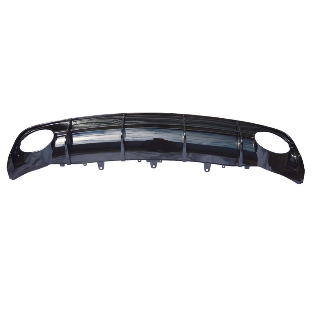 Audi A6 C7 Facelift S Line RS6 Style Rear Diffuser Gloss Black with Silver Tips 2016–2018 - Image 3