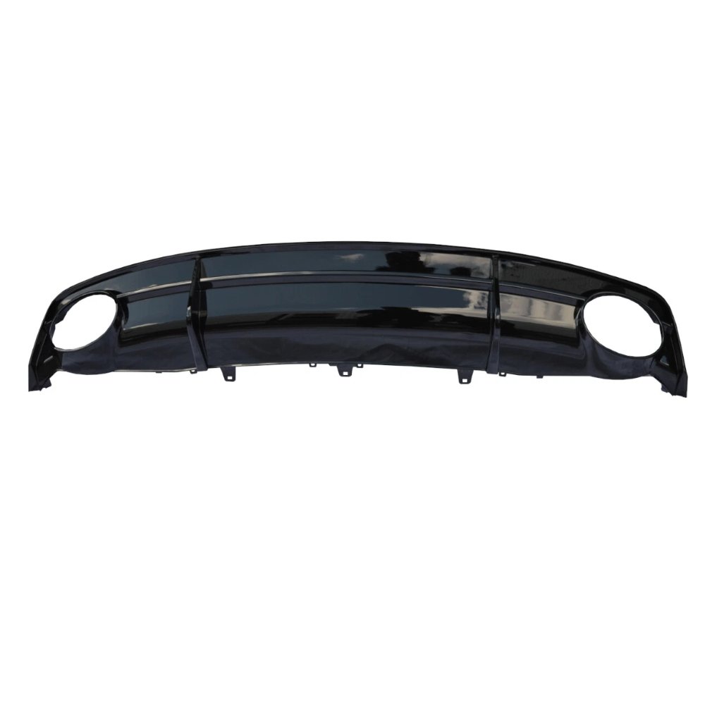 Audi A7 C7 Facelift S Line RS7 Style Rear Diffuser Gloss Black with Silver Tips 2016–2018
