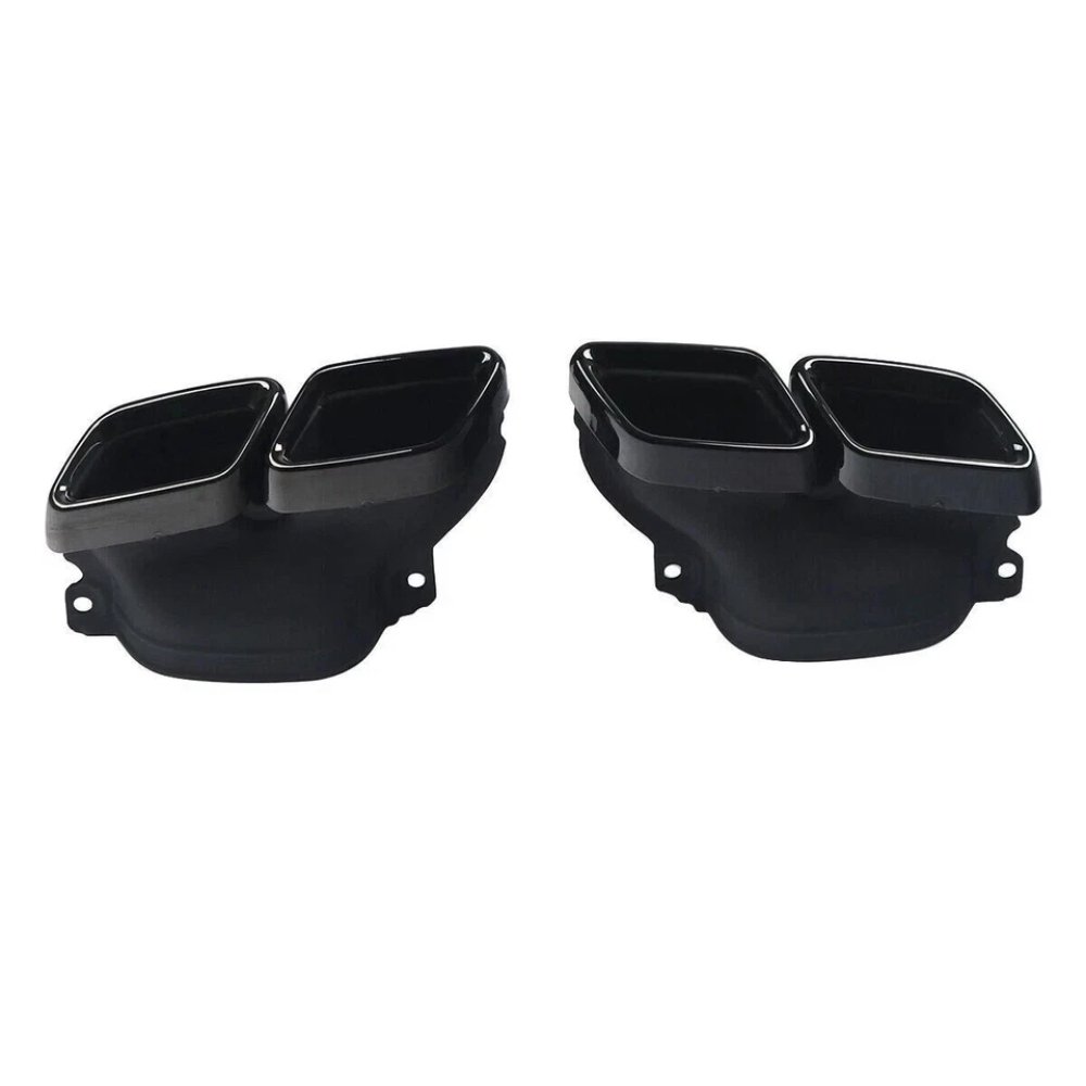 Mercedes C Class W205 S205 C63 AMG Style Rear Diffuser Gloss Black with Quad Tips 2013–2019 (Non-AMG Bumper)