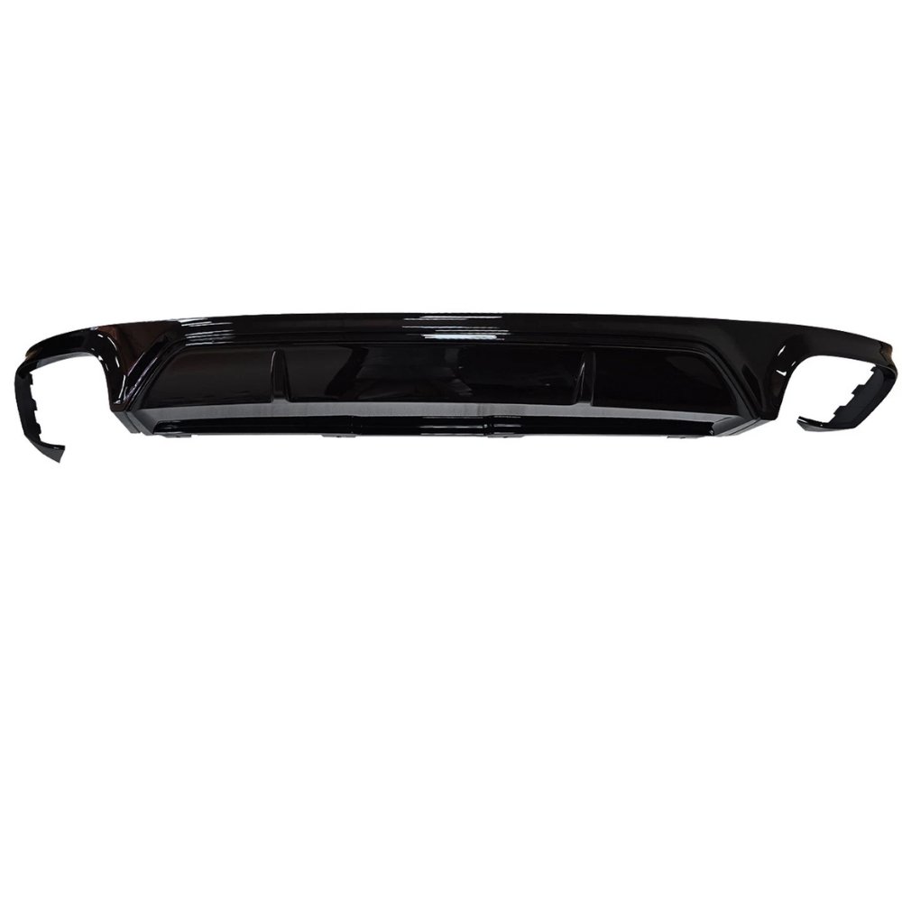 Audi Q8 SQ8 Style Rear Diffuser Gloss Black with Black Exhaust Tips 2018+