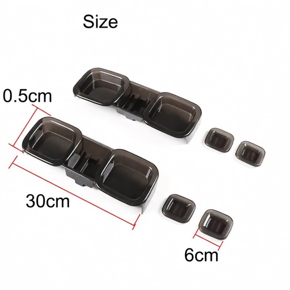 Land Rover Defender L663 Smoked Rear Tail Light Cover Set Black 2020+