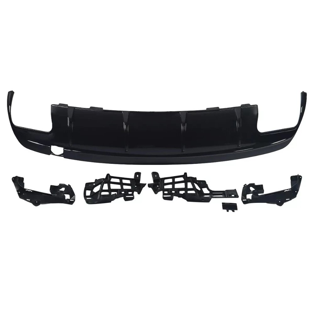 Mercedes CLA C117 CLA45 Style Rear Diffuser Gloss Black with Tailpipes 2013–2019